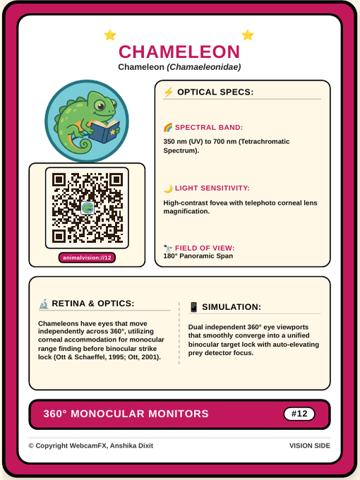 Panther Chameleon QR Card Front